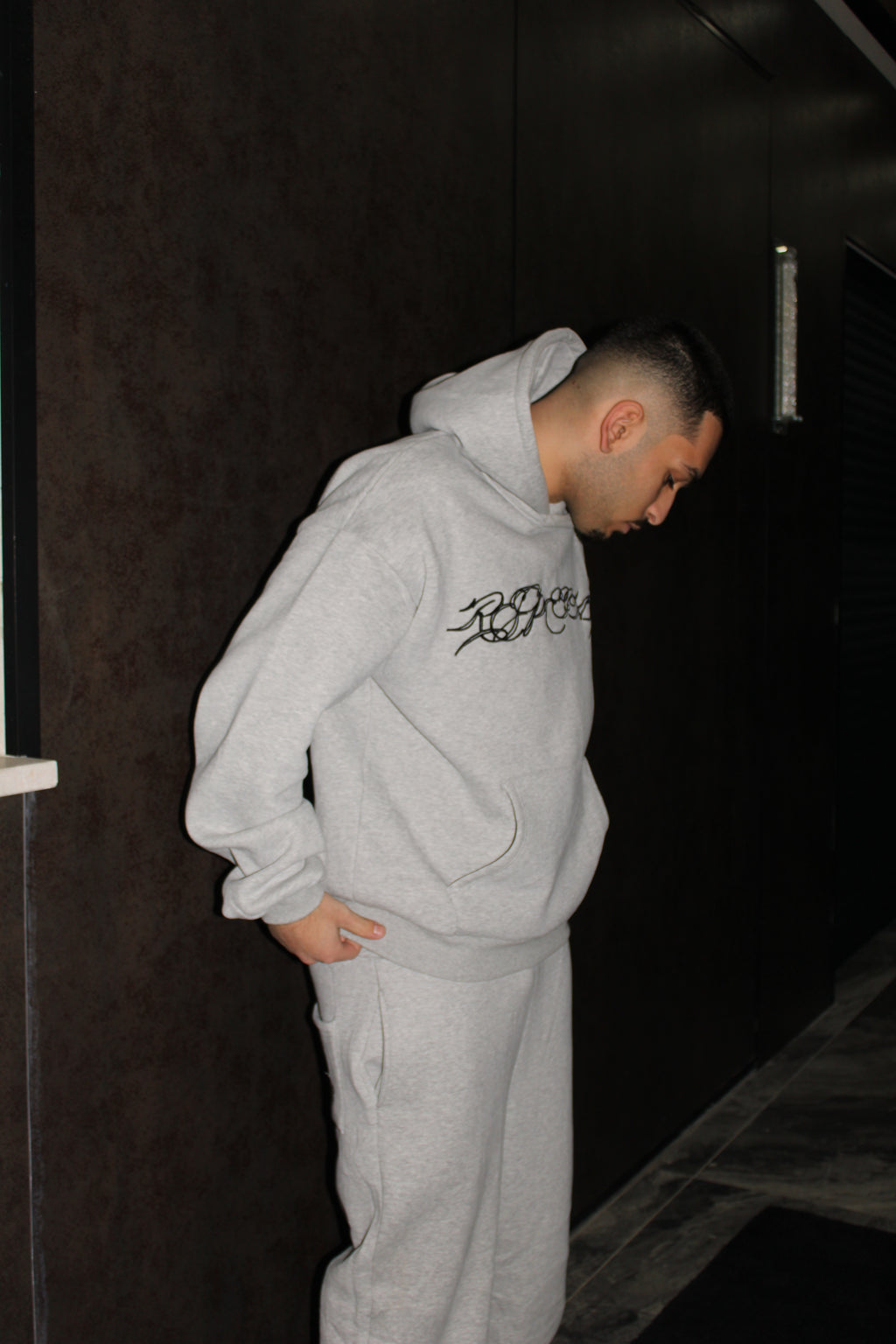 EARNED NOT G I V E N  NO.1 - TRACKSUIT Heather Grey